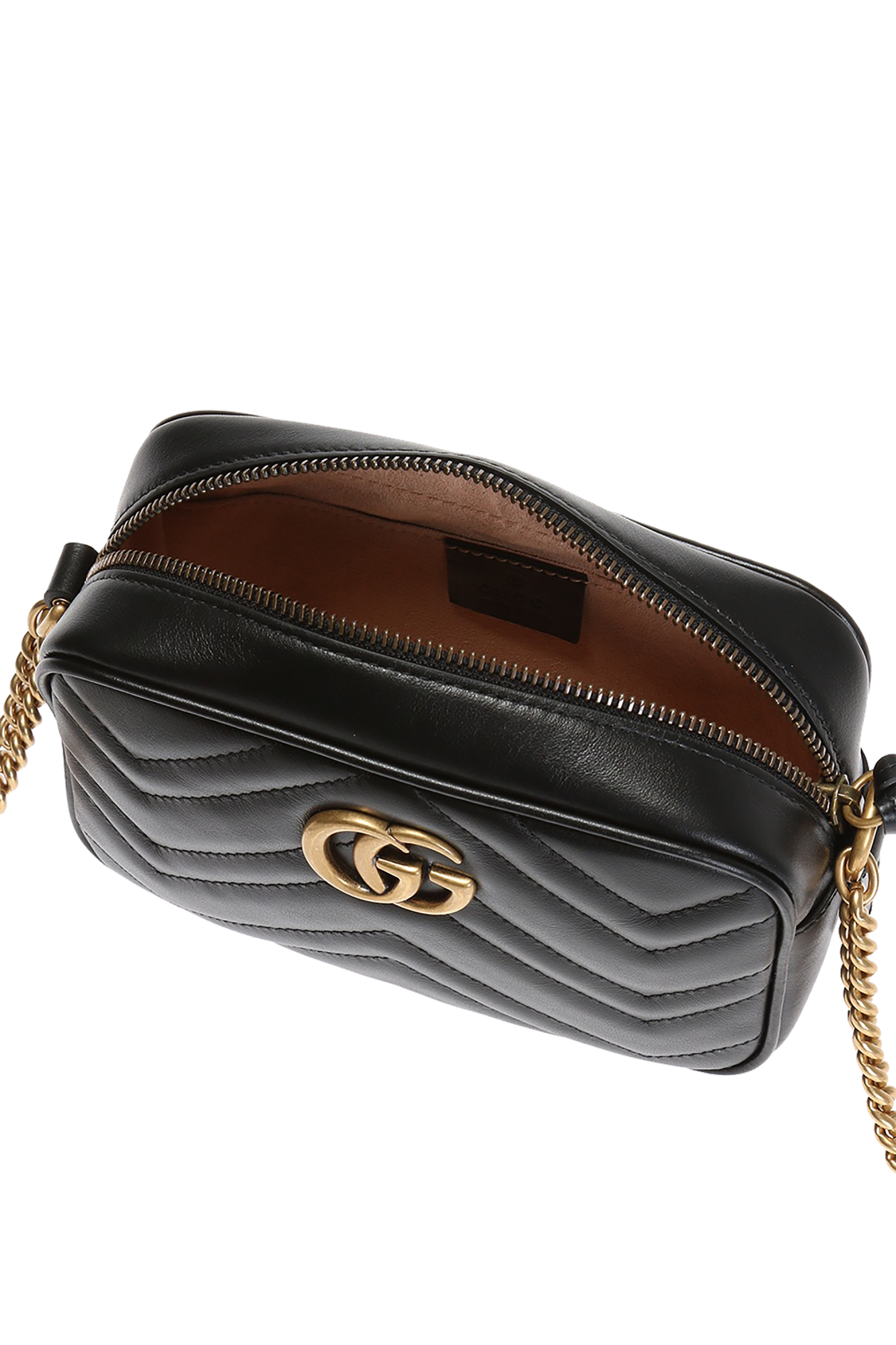 GUCCI 448065-DTD1T-1000 GG MARMONT ショルダーバッグ※取寄品 GGマーモント〕スモール カメラバッグブラック レザー | GUCCI公式